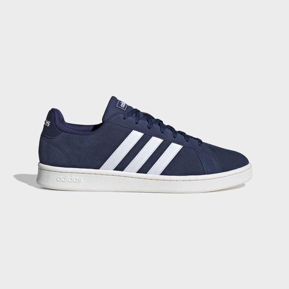 Adidas Men's Grand Court Tennis Shoes Dark Blue/White Ireland F36410